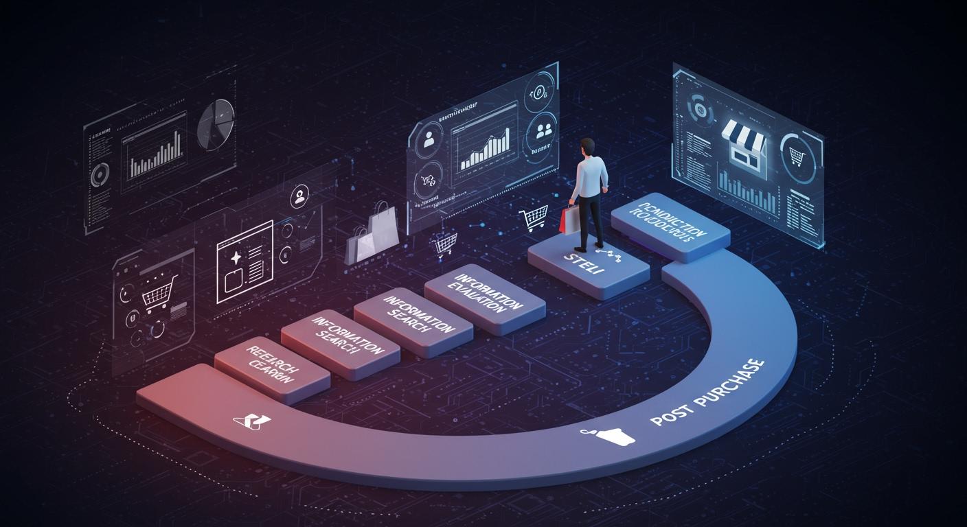 What are the steps in the buying decision process