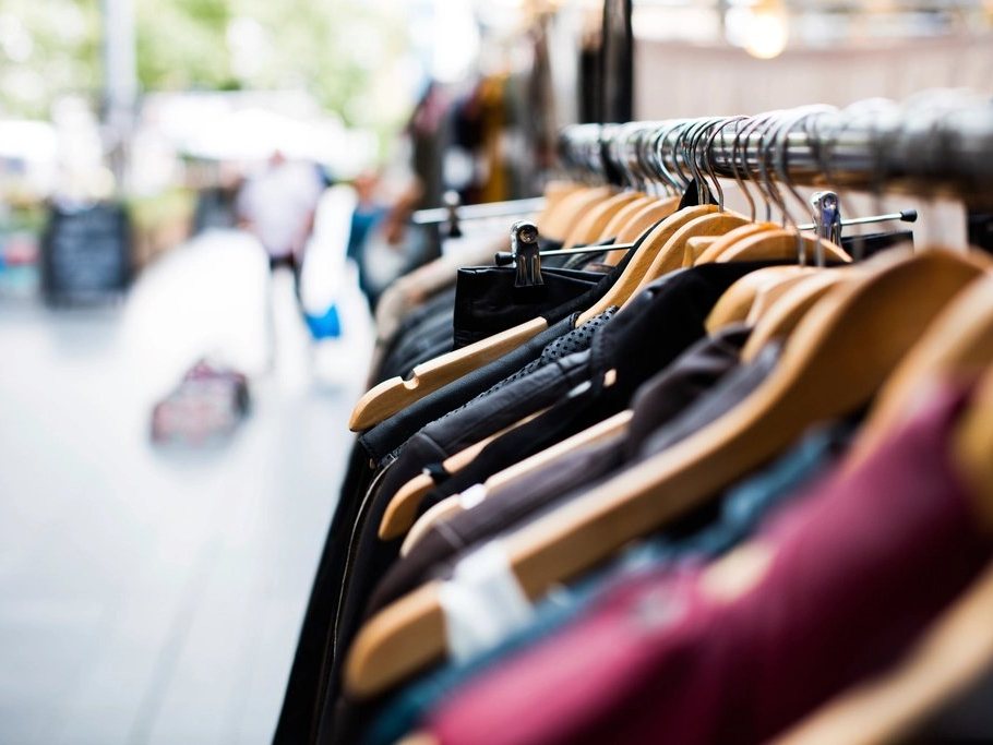 Clothing racks inside an independent boutique